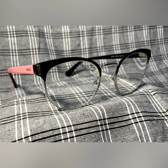 Prada | Accessories | Prada Matte Black And Silver Eyeglass 